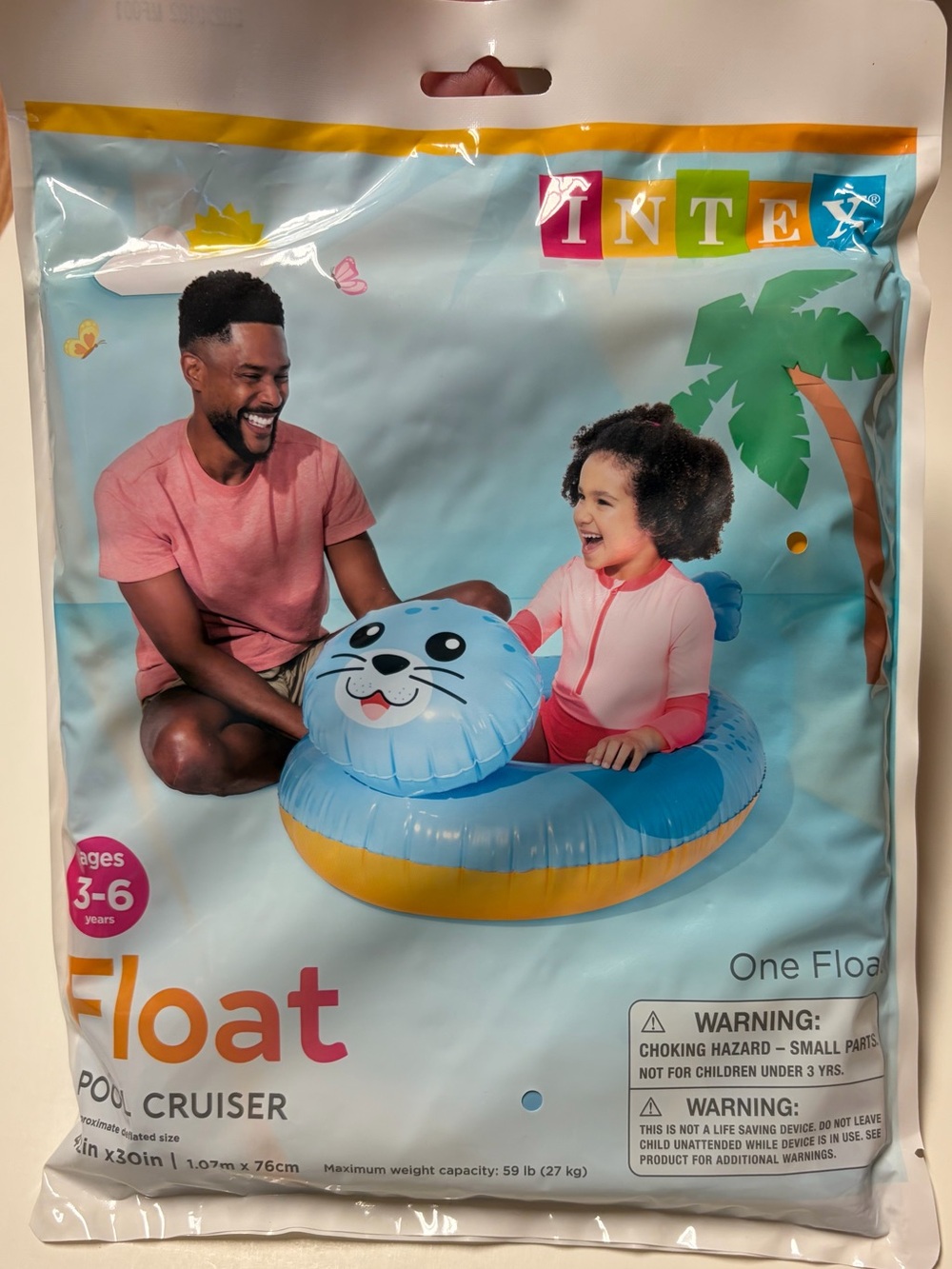 New Intex Kids Seal Float Pool Cruiser